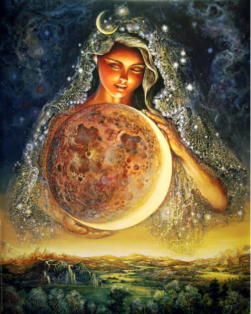 Goddess holding planet